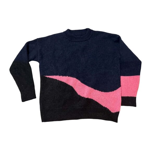 Zadig & Voltaire Tony‎ Mohair Sweater, Blue/Pink, Size S - Picture 6 of 14